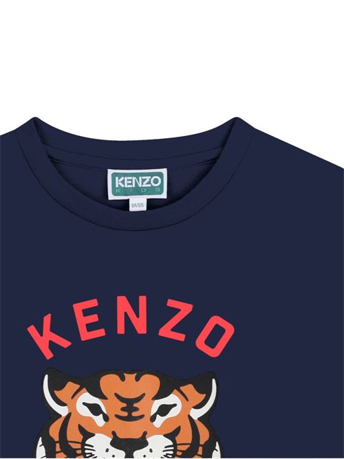 T-shirt unisex Kenzo Kids blu con tigre KENZO Kids | K6167684N